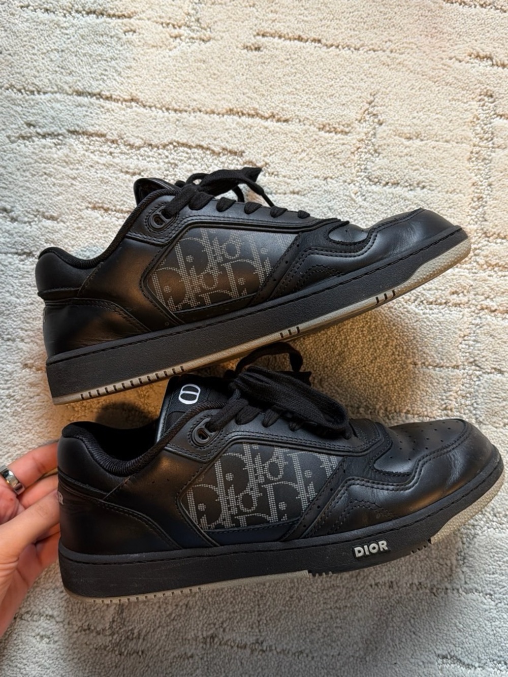 Authentic Dior Men’s Black Low-Top Sneakers